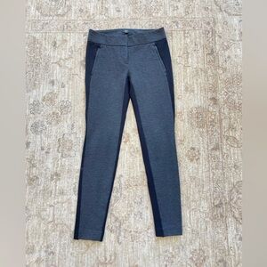 Loft Jersey Cropped Trousers 00P, Gray with Black Side Lines